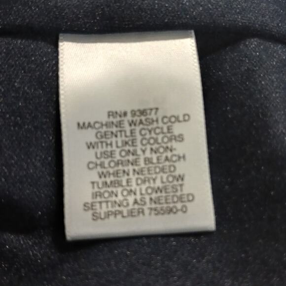 Liz Claiborne Large 5/8th-Sleeve Aqua/Black/White Geometric design Shift Dress - Picture 14 of 14